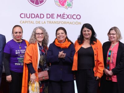 Clara Brugada presenta reformas para luchar por eliminación de la violencia contras las mujeres